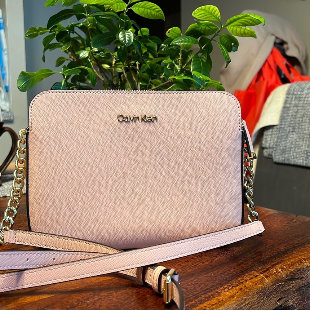 Pink crossbody purse. Calvin Klein